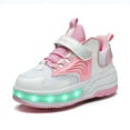 thumbnail image 4 of Kids Roller Skates Light up Shoes with Wheels Shoes LED USB Charging Roller Sneakers for Girls Boys Birthday Christmas Gift, 4 of 20