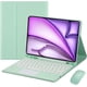 thumbnail image 1 of Funda con teclado táctil para iPad Air de 13 pulgadas (M3) 2025, (M2) 2024 y iPad Pro de 12,9 pulgadas, con mouse - Teclado Bluetooth táctil magnéticamente desmontable, 1 of 8