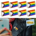 thumbnail image 1 of Pines de arcoíris, 8 piezas de pines LGBT, insignias rectangulares de orgullo, broches, pines, accesorios, pines para hombres y mujeres, 1 of 7