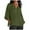 A2025-Army Green, variant on Frostluinai Womens Oversized Linen Shirts 3/4 Sleeve Lounge T Shirts Button Up Henley Shirts Solid Color Slit Hem Blouses Summer Tops for Women
