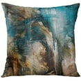 thumbnail image 5 of Set of 4 Throw Pillow Covers Modern Abstract Messy Teal Turquoise Black and Brown Retro Painting Decorative Pillow Cases Home Decor Standard Square 20x20 Inches Pillowcases, 5 of 6