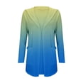 thumbnail image 2 of BODOAO Women's Cardigans Open Front Casual Lightweight Long Sleeve Knit Classic Fall Fashion Cardigan with Pockets Autumn and Winter Gradient Thin Mid Length Cardigan Side Pocket Jacket Army Green L, 2 of 4