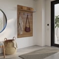 thumbnail image 3 of Nexera Porto Entryway Wall-Mounted Coat Rack with Shelf, Brown Oak, 3 of 7