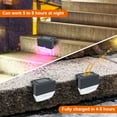 thumbnail image 4 of OUSITAID Solar Railing Light Outdoor LED Solar Fence Light Auto ON/OFF Solar Deck Light IP44 Waterproof Solar Step Light with Warm and Colorful Light for Patio Yard Garden Pathway, 4 of 11