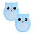 thumbnail image 1 of Oleegame 2PC Produce Storage Plastic Cartoon Cute Owl Box Children Sealed Microwave PP Lunch Box Blue, 1 of 8