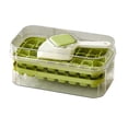 thumbnail image 2 of Double Layer Ice Maker with Storage Bin - One Click Ice Release Portable Ice Tray, Free Ice Container for Home & Parties, Green, JKODE, 2 of 7