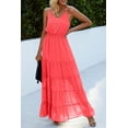 thumbnail image 2 of Vestido PRETTYGARDEN Maxi Naranja sin Mangas con Tirantes Espagueti Talle M, 2 of 5