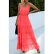 thumbnail image 2 of Vestido PRETTYGARDEN Maxi Naranja sin Mangas con Tirantes Espagueti Talle M, 2 of 5