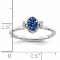 thumbnail image 2 of 14K White Gold Polished Sapphire And Diamond Flip Ring (Size 7) Made In India -Jewelry By Sweet Pea, 2 of 5