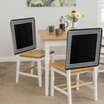 thumbnail image 5 of Black Chair Back Covers, Removable Chair Covers for Dining Chairs Set of 6, Washable Chairs Slipcovers Back Seat Protector for Wedding Party 19"x20", 5 of 9