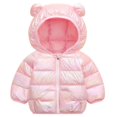 thumbnail image 3 of JANDEL Toddler Down Jacket with Bear Ear Removable Hooded Windproof Snow Winter Coat Outwear, 3 of 5