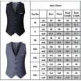 thumbnail image 3 of Chaleco de traje ajustado de talla grande para hombre, Tops para negocios, boda, chaleco Formal o informal, abrigos de cintura de un solo pecho, 3 of 3