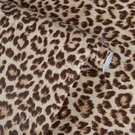 UMIGGEE Leopard Print Peel and Stick Wallpaper Removable Self Adhesive Textured Wall Paper Yellow Unique Funky Cheetah Contact Paper for Bedroom Bathroom 15.7-in x 118-in