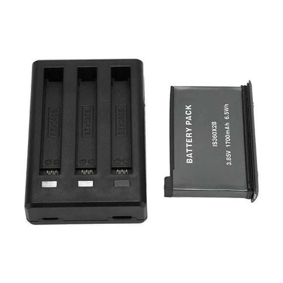Camera Battery Pack, 3 Channel Camera Battery Charger Fireproof 3.85v 1700mah 6.5Wh Overcharge Rechargeable Lithium Battery for Camera