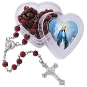 St. Therese Rose Petal Rosary in Case