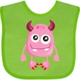 thumbnail image 3 of Inktastic Cute Monster, Pink Monster, Funny Monster, Horns Boys or Girls Baby Bib, 3 of 4