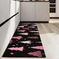 thumbnail image 4 of Black and Pink Christmas Tree Pattern Kitchen Rug Mat,Kitchen Runner Rugs Non Skid Washable,Decorative Kitchen Floor Mats for Kitchen,Sink,Laundry,17"X47", 4 of 5