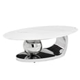 thumbnail image 4 of MIKIBAMA Oval Faux Marble Coffee Table for Living Room, 4 of 12