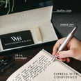 thumbnail image 4 of Wordsworth & Black Majesti Fountain Pen-(Silver), Luxury Case, 24K Gold Finish; 18K Gilded Medium Nib- Ink Cartridges, Refillable Ink Converter-Calligraphy Pen-Best Business Gift Set for Men & Women, 4 of 11
