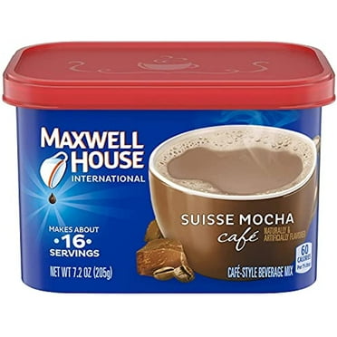 Maxwell House International Suisse Mocha Instant Coffee, 7.2 Oz Canister (Pack Of 6)
