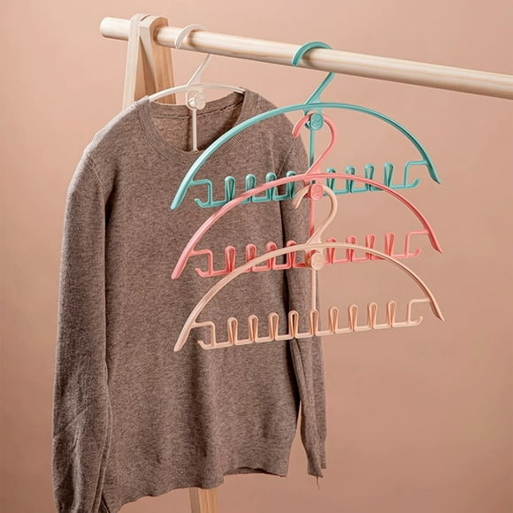 Fiudx Percha para Calcetines, Organizador de 9 Pinzas para Ahorrar Espacio, de Acero Inoxidable, Sin Montaje, Ideal para Guardar En El Armario, Versátil para Pantalones, Ropa Interior y Bufandas, Tam