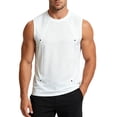 thumbnail image 4 of SRZYMJ Mens Crew Neck Tank Top Undershirt Sleeveless Casual Summer Beach Tee, 4 of 6