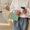 thumbnail image 4 of Bolsa Bolso de cadena para mujer Bolso bandolera de hombro de color sólido de cuero de PU (Verde) JShteea Para Estrenar, 4 of 9