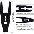thumbnail image 2 of Perchas de terciopelo Corodo con 20 clips negros para pantalones, clips fuertes para los dedos, perfectos para perchas finas, 2 of 5