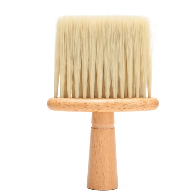 Cepillo de corte de barba y pelo de peluquero, cepillo profesional para limpieza facial, cepillo para polvo de cuello