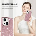thumbnail image 6 of Compatible with iPhone 15 Bling Diamond Case Glitter for Women 3D Rhinestone Crystal Shiny Sparkly Protective Cover with Electroplate Plating Bumper Luxury Fashion Case Pink, 6 of 14