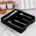 thumbnail image 6 of Clearance! VISALY Silverware Organizer Storage Tray,Silverware Tray for Kitchen Drawer,Cutlery Organizer for Kitchen Drawer Holding Flatware Spoons Forks Knives,4-Compartment, 6 of 7