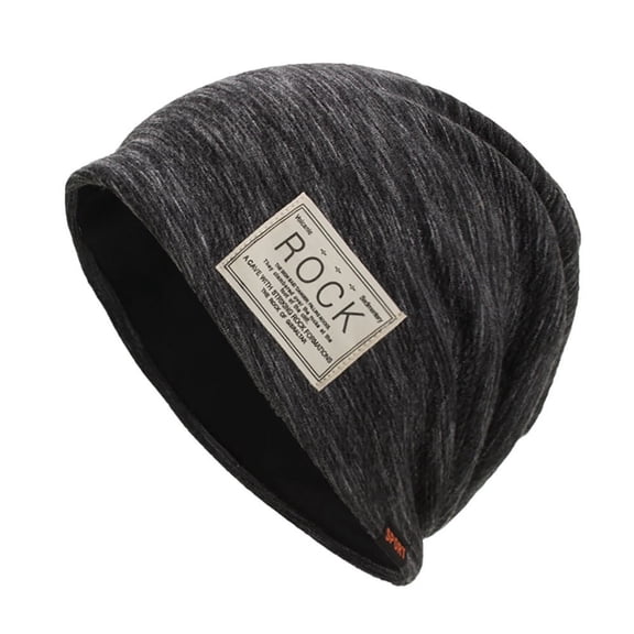 Yuanlong Womens Beanie Hat Slouchy Letter Label Winter Knit Skull Cap Stretchy Windproof Soft Casual Stylish Outdoor Headwear