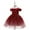 Deep Red, variant on Girls Princess Tulle Party Dress Sleeveless Star Patterned Fancy Tutu Gown for Birthday Wedding Holiday Events