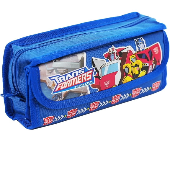 Transformers Black Double Zippers Pencil Case