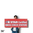 thumbnail image 4 of Star Certified Smog Check Station Vinyl Decal 36 Inch x 14 Inch Weatherproof Heavy-Duty Adhesive Backing | Vehicle Maintenance, Reliable Services, Professional Signage | Made in USA, 4 of 6