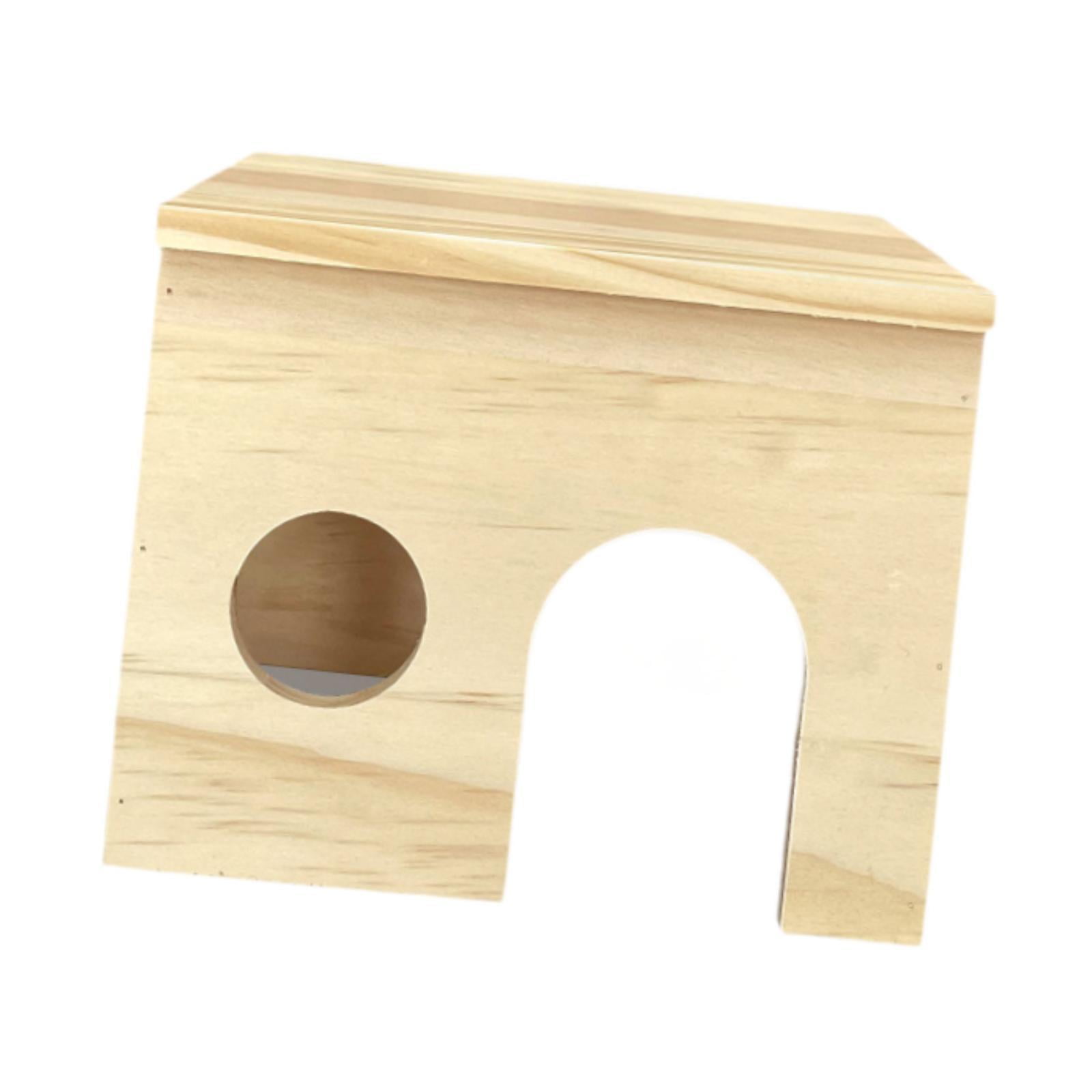 EHJRE Wooden Pet Toy House Chamber Landscaping Supplies Cabin Hamster Hut Habitat for Chinchilla Dwarf Hamster Mice Small Animals