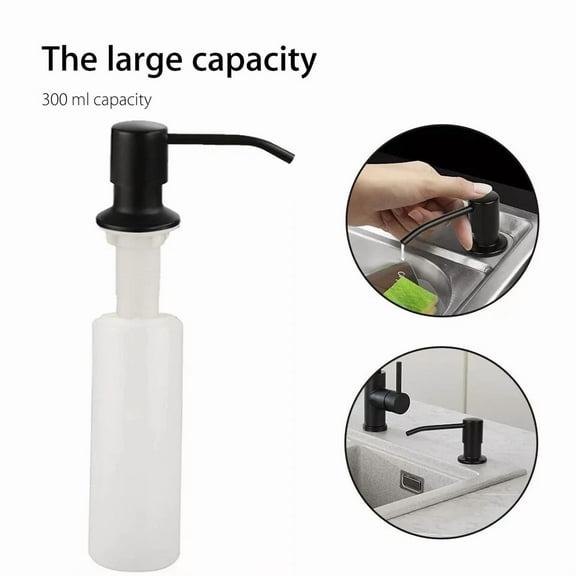 360° Sink Soap Dispenser, Stainless Steel, Kitchen Hands Liquid Pump Bottle