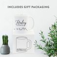 thumbnail image 4 of CTDream Wedding Party Personalized 11oz. Coffee Mug Gift, Haley Flowergirl, Vintage Boho Black Leaves Botanical Arrangement, 1-Pack, Custom Birthday Present Ideas, 4 of 6