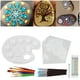 thumbnail image 4 of 27 piezas Herramientas de punteado de mandala ANGGREK Pintura cerámica juego de pinceles paleta Color plantilla, 4 of 8