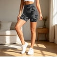 thumbnail image 4 of DHFJKG Womens Workout Yoga Shorts High Waist Buttery Soft Seamless Cycling Athletic Leggings Shorts, 4 of 5