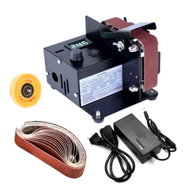 Mini Electric Belt Sander DIY Polishing Grinding Machine Cutter Edges Sharpener Multifunctional Grinder With Belt ,Wide Use