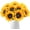 Gold, variant on Zukuco 6PCS Vintage Sunflowers Artificial Flowers Long Stem Silk Fake Large Sunflowers Bouquet Arrangement for Vase Wedding Table Home Porch Indoor Outdoor Cemetery Decorations (Blue)