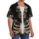 thumbnail image 2 of Balery Cyber Skeleton With Tattoos Camisa Casual de Manga Corta con Botones para Hombre, Texturizada, Estilo Cubano, para Playa, Verano-Large, 2 of 5