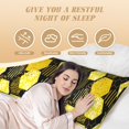 thumbnail image 3 of Naloa Geometric Pattern with Bee Super Soft 20x60 Body Pillow Case,Long Side Hidden Zipper（PILLOWS ARE NOT INCLUDED）, 3 of 6