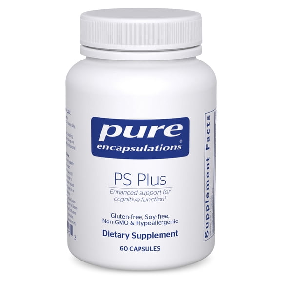 Pure Encapsulations PS Plus | Hypoallergenic Formula for Memory, Brain Processing and Overall Cognitive Function* | 60 Capsules