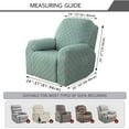 thumbnail image 5 of 4 Piece Stretch Recliner Slipcover Jacquard Recliner Chair Covers with Side Pocket Anti-Slip Fitted Couch Furniture Protectors with Elastic Bottom, For 1 Seater, 5 of 8