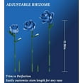 thumbnail image 5 of BrixVibe Rose Flower Bouquet Building Set Compatible With Lego Flowers Blue Botanical Collection For Adults 585pcs, 5 of 9
