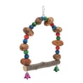 thumbnail image 4 of Columpio de madera para pájaros, juguete colgante saludable con cascabeles para periquitos y cacatúas., 4 of 14
