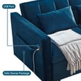 GEXPUSM Convertible Sofa Bed with Pull Out Sofa Bed 55" Loveseat