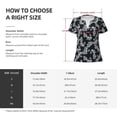 thumbnail image 4 of Zufioo Flower for Women's Deep V-neck Short-sleeved T-shirt, Top with Short Sleeves - with Stainless Steel Buckle, Moisture Wicking, Ideal Home Wear-XX-Large, 4 of 9